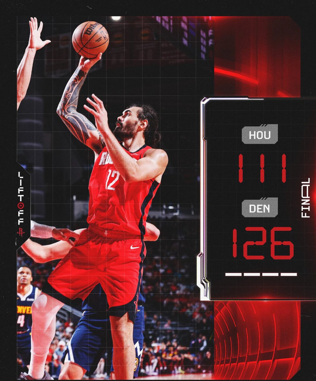 火箭全员出战取胜,公牛苦斗未果 火箭全员出战取胜,公牛苦斗未果